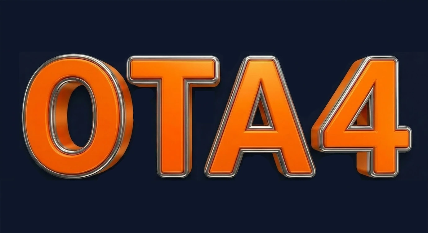OTA4 logo 3D orange